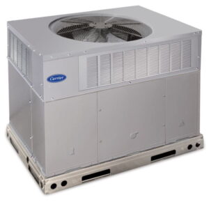 Carrier hvac packaged unit with white background